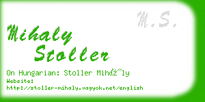 mihaly stoller business card